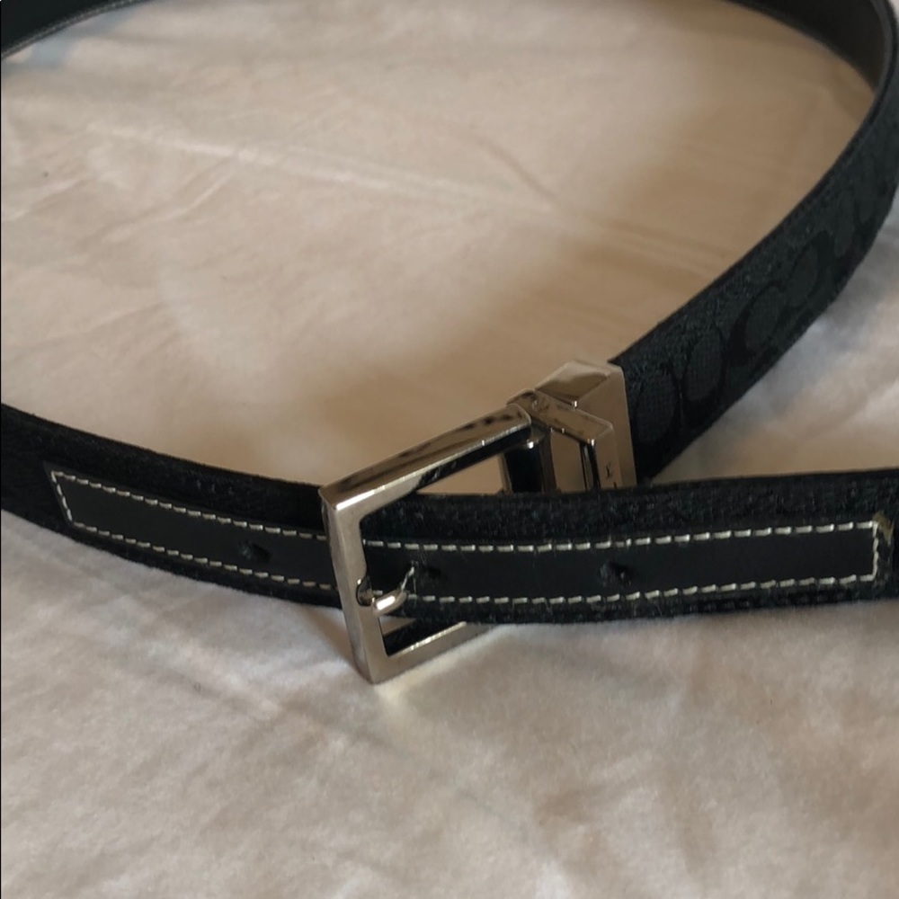 Coach reversible leather black belt